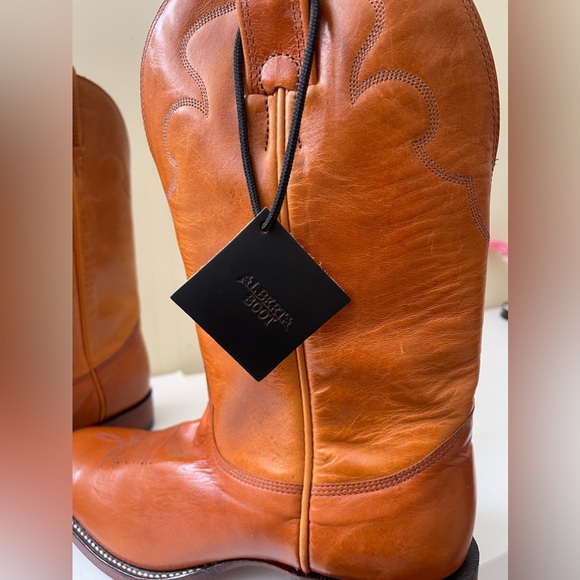 NET Alberta Boot Brown Cowhide Leather Western Cowboy Boots Women Size 9 US - Picture 4 of 9